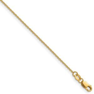 1/20 14K Gold Filled 1.15mm Solid Cable Chain Necklace, 20 Inch